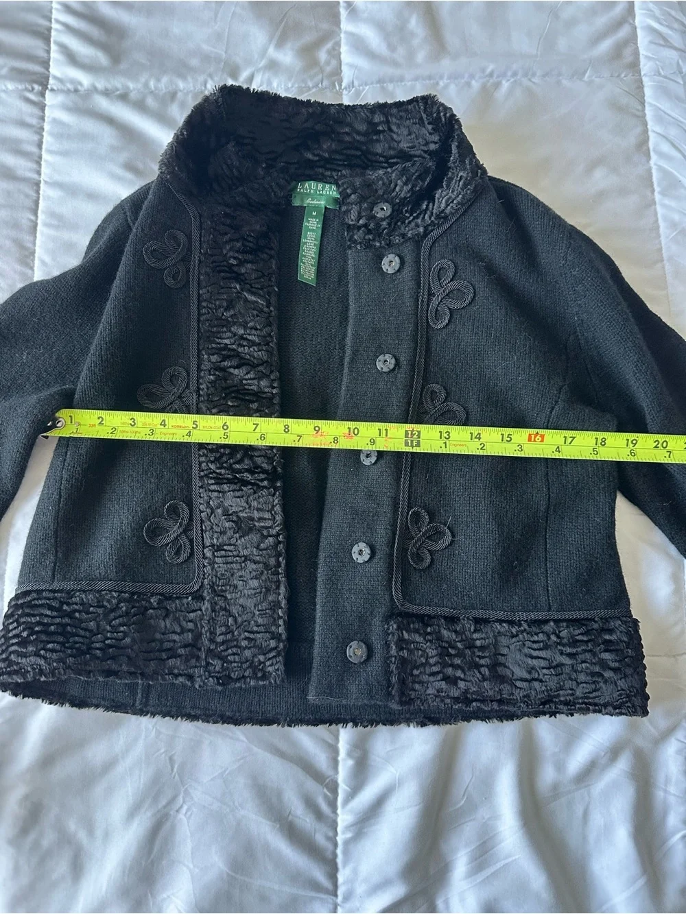 Ralph Lauren Rare Exclusive Lambs Wool Military Knit Jacket Size M Quiet Luxury